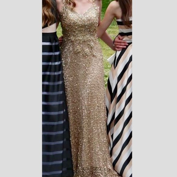 Gold Prom Dress - Picture 5 of 6